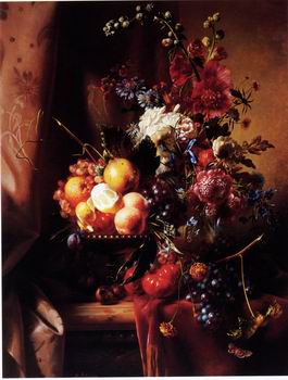 Floral, beautiful classical still life of flowers.108